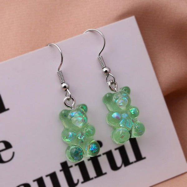 Sequins Resin Gummy Bear Dangle Earrings for Women - Fashionontheboardwalk - Sequins Resin Gummy Bear Dangle Earrings for Women - Fashionontheboardwalk -  - #tag1# 