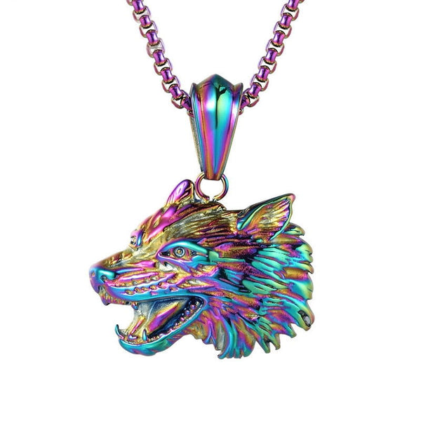 Stainless Steel Wolf Head Pendant Necklace Fashion for Men Retro - Fashionontheboardwalk - Stainless Steel Wolf Head Pendant Necklace Fashion for Men Retro - Fashionontheboardwalk -  - #tag1# 