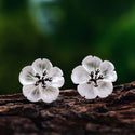 Women Lotus Flower Real 925 Sterling Silver Earrings - Fashionontheboardwalk - Women Lotus Flower Real 925 Sterling Silver Earrings - Fashionontheboardwalk - Earrings - earrings 