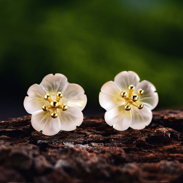 Women Lotus Flower Real 925 Sterling Silver Earrings - Fashionontheboardwalk - Women Lotus Flower Real 925 Sterling Silver Earrings - Fashionontheboardwalk - Earrings - earrings 