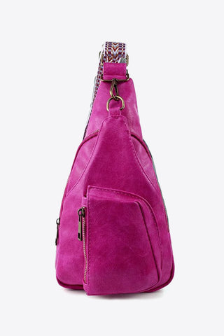 Buy magenta All The Feels PU Leather Sling Bag