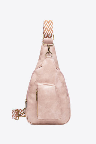 Buy pink All The Feels PU Leather Sling Bag