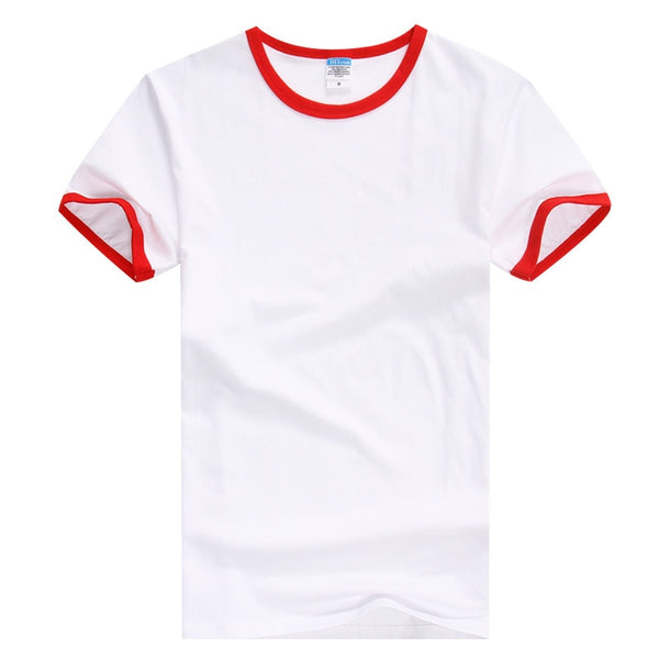 Red Baseball T-Shirt Men Women Brand Raglan Sleeve Cotton Summer