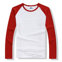 Red Baseball T-Shirt Men Women Brand Raglan Sleeve Cotton Summer