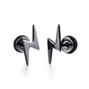 Small Black Punk Stud Earrings For Women Men 2022 New Fashion Zircon Earrings