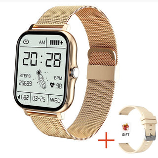 Buy mesh-belt-gold 2022 New Women Smart watch Color Screen Full touch Fitness Tracker