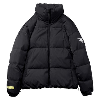 Buy black 2022 Winter Coat Men Stand Collar Warm Parkas