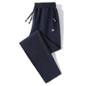 Men Cotton Sweatpants 2023 Solid Color Elasticity Trousers Drawstring