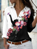 Fashion women shirt  casual long-sleeved shirt blouses