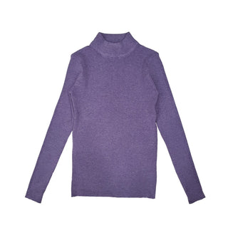 Buy violet Women Top Pull Turtleneck Pullovers Sweaters