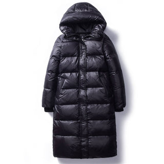 Buy black 2023 New Winter Down Cotton Jackets Women's Long Hooded Parkas