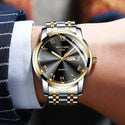 Top Brand Watch Men Stainless Steel Business Date Clock Waterproof Luminous Watches Mens Luxury Sport Quartz Wrist Watch