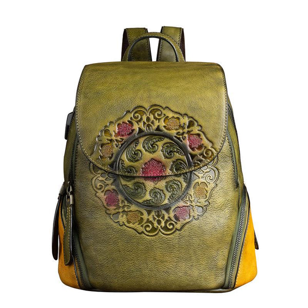 Women's Retro Genuine Leather Backpack