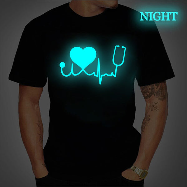 Men Luminous T-shirt glow in the dark