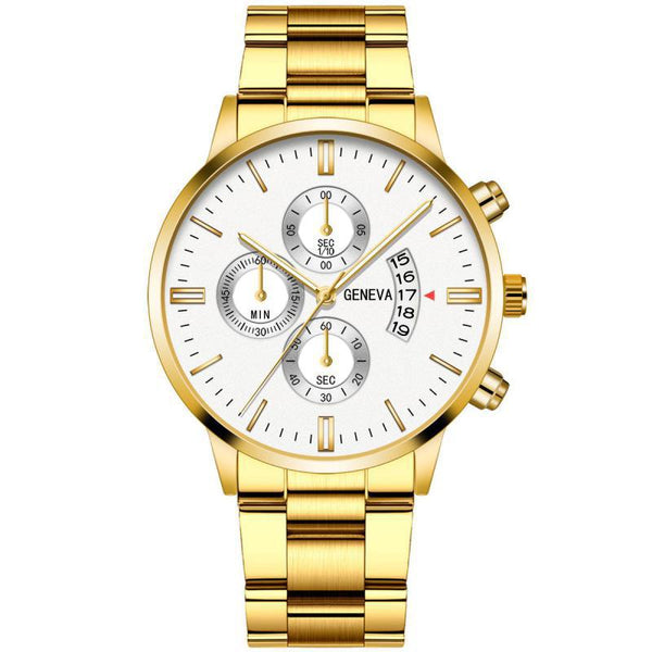 Men Watch Quartz Wristwatches Steel Saat Luxury