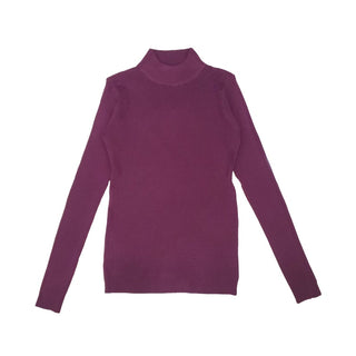 Buy drak-red Women Top Pull Turtleneck Pullovers Sweaters