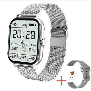 Buy mesh-belt-silver 2022 New Women Smart watch Color Screen Full touch Fitness Tracker