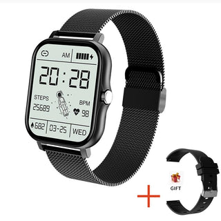 Buy mesh-belt-black 2022 New Women Smart watch Color Screen Full touch Fitness Tracker