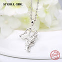 Strollgirl Sterling Silver 925 Cute Animal Dog Pet Necklaces & Pendants Women Fashion Jewelry