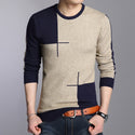 Men Casual Pullover Sweater Fashion O Neck Knitwear