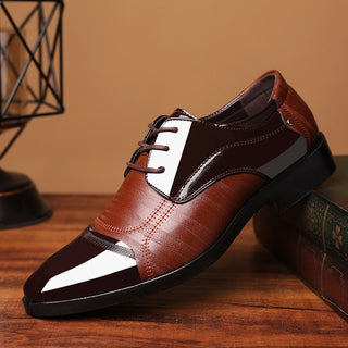 Leather Pointed Men Ballroom Dress Shoes M