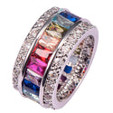 Crystal Zircon Ring 925 Sterling Silver for Women