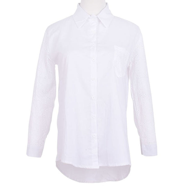 White Womens Shirt Tops And Blouses Tunics Plus Size