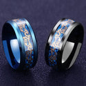 Men's Titanium Steel Dragon Rings Black And Blue