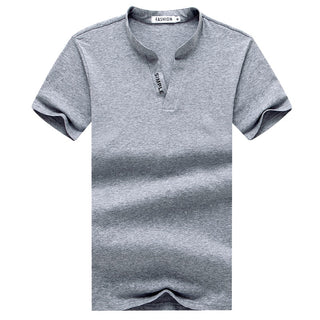 Buy gray Mens T-Shirt 2023 Collar T-Shirts Short Sleeve