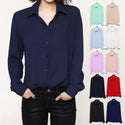 Chiffon Blouse 2021 Women Shirt Fashion Casual Plus Size Long Sleeve Shirts