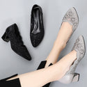 2022 Summer Fashion Hollow Out Genuine Leather Pumps Women Shoes Med Heels