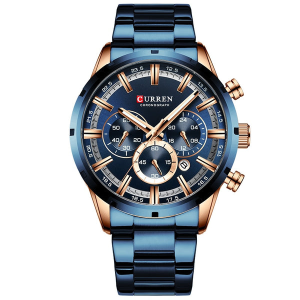 Men's Watches Full Steel Waterproof Chronographic