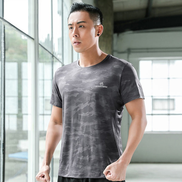 Men Short Sleeve Quick Dry Sports Running T-Shirt Breathable Loose Tops