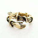 Gothic Hug Muscle Hands Rings For Women Men Adjustable Open Cuff Ring