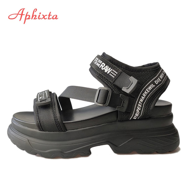Platform Women Sandals Black Chunky
