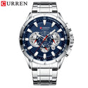 Sport Watches Men‘s Luxury Brand Quartz Clock Stainless Steel Chronograph Big Dial