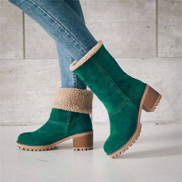 Women Fur Boots wool Ankle Boots