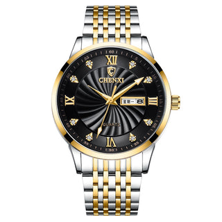 Buy men-black New Couple Watches Luxury Brand Women or Men Watches Quartz Date week Clock Wristwatches,