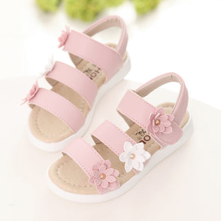 Buy pink Girls Sandals Gladiator Flowers Comfort Soft