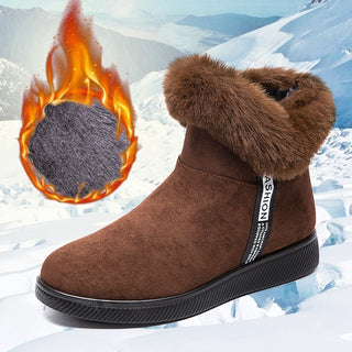 Buy brownboots Women Winter Snow Ankle Suede Boots Zipper