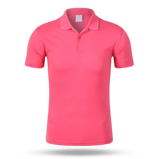 Buy rose-red 2022 Brand New Men's Polo Shirt Short Sleeve Loose Casual