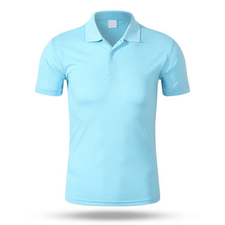 Buy sky-blue 2022 Brand New Men's Polo Shirt Short Sleeve Loose Casual