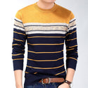 2022 Fashion Casual Striped T-Shirts Men Pullover Sweater