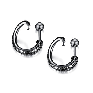 Buy z0008-23 Small Black Punk Stud Earrings For Women Men 2022 New Fashion Zircon Earrings