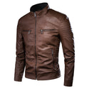 Men Autumn Brand New Causal Vintage Leather Jacket