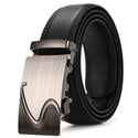 Men Belt Fashion Pu Alloy Automatic Buckle Belt