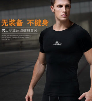 Buy 1 Mens Running T-shirts Quick Dry Soccer Jersey Fitness Tight Sportswear Gym Sport Short Sleeve Shirt Breathable Cycling jersey