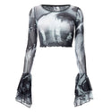 Women's Printed Long Sleeve Casual Top Pullover