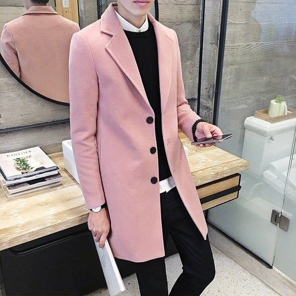  Mens Casual Business Trench Coat