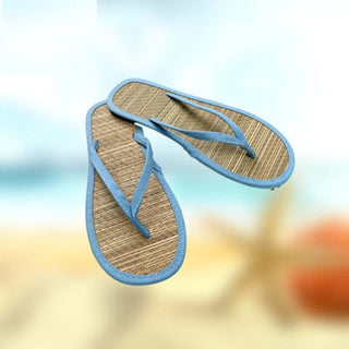Buy bu Women Flat Flip-flops Non-slip Sandals Bamboo Rattan
